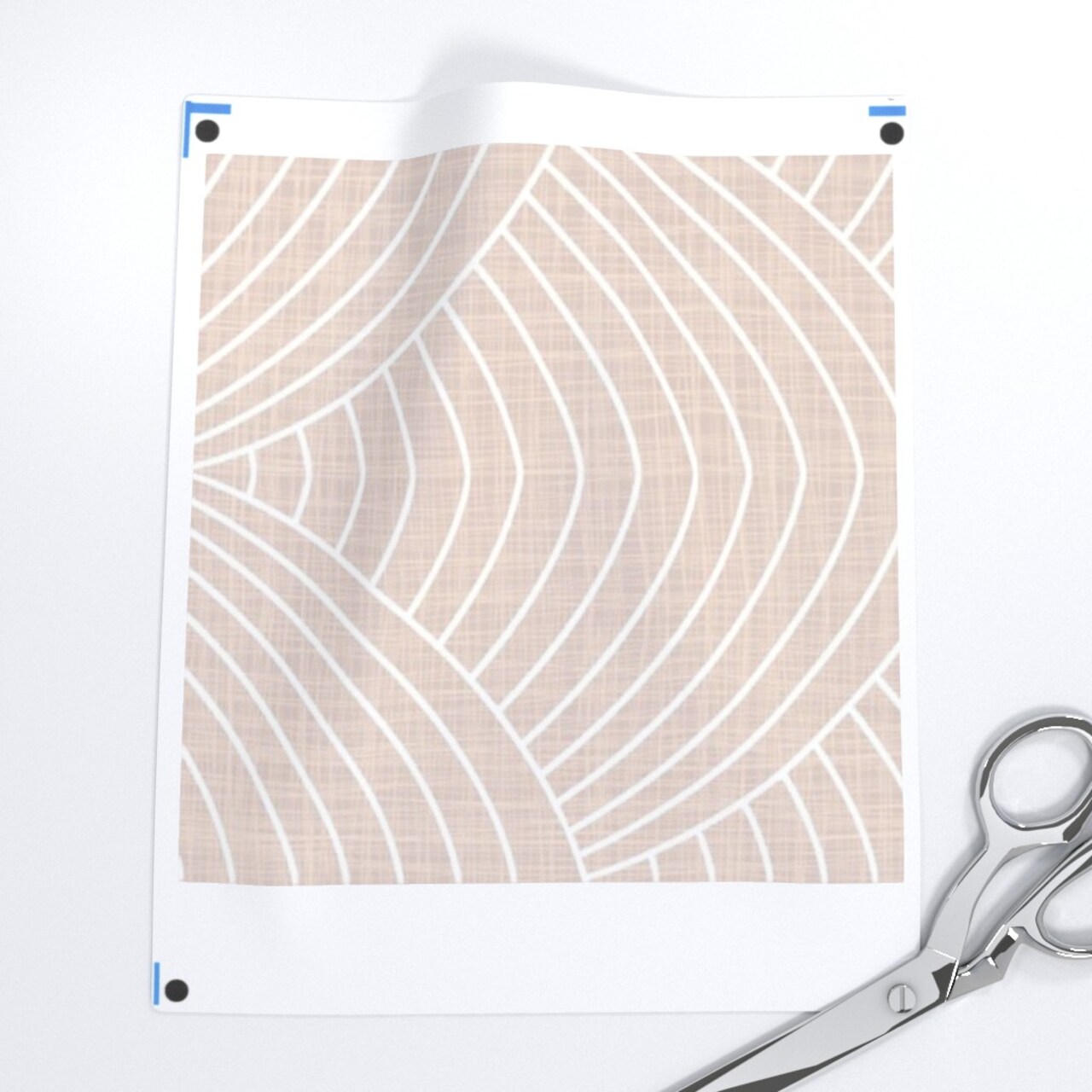 Neutral Pink Faux Woven Look Art Deco Inspired Hand Drawn Lines Textured Custom Removable Wallpaper by Spoonflower Peel & Stick Wallpaper 2FT Wide